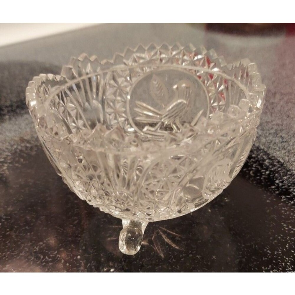 Hofbauer Bird Clear Glass Candy Dish/Bowl-No Lid